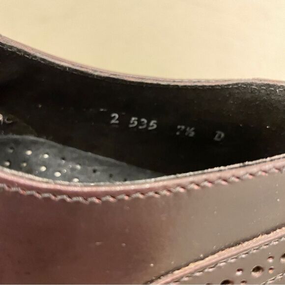 NIB Men's Vintage Wingtip Oxford Dress Shoes Dark Brown - US 7.5 - Picture 5 of 10